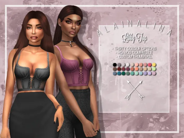 Maxis Match Libby Top by alainalina - The Sims 4 Custom Content