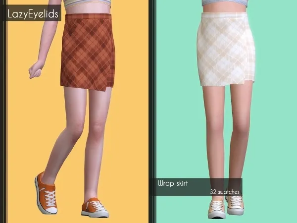 Mix Wrap skirt - The Sims 4 Custom Content