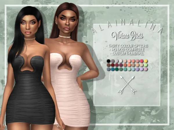 Maxis Match Viviana Dress - The Sims 4 Custom Content