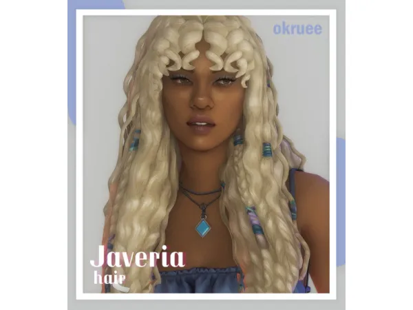Maxis Match javeria hair by okruee - The Sims 4 Custom Content