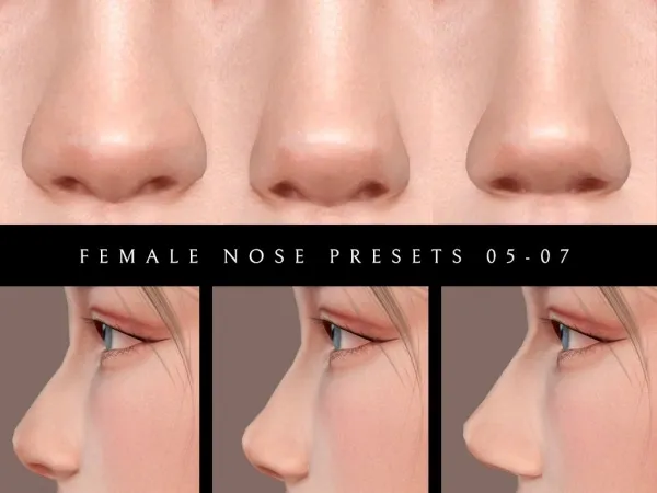 Alpha Female Nose Presets - The Sims 4 Custom Content