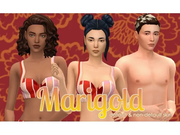 Maxis Match Marigold Default Non Default Skin - The Sims 4 Custom Content
