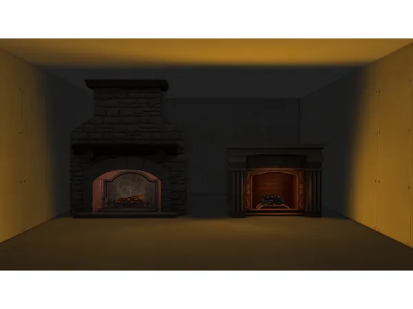 Maxis Match Fixed Fireplace Lighting by Oakstar519 - The Sims 4 Custom Content