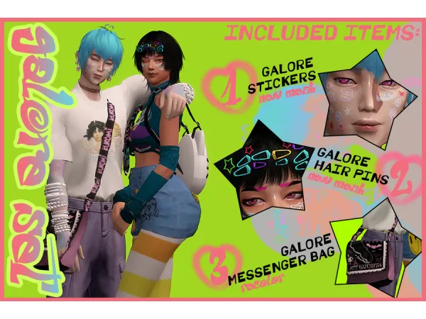 Mix GALORE SET by vampirepill - The Sims 4 Custom Content