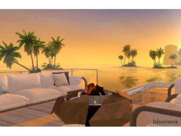 Alpha Valencia Outdoor Set by blueteas - The Sims 4 Custom Content