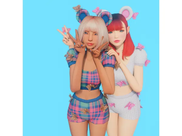 Maxis Match Gakuma Set by Saruin - The Sims 4 Custom Content