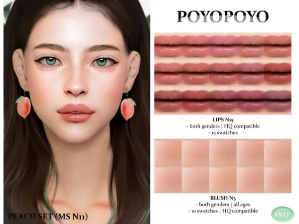 [poyopoyo] Peach Set | Makeup Set N11 by PoyoPoyo