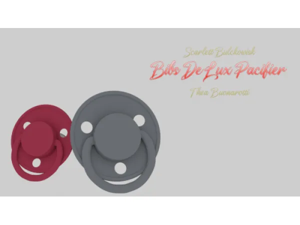 Alpha [Scarlett Bulckowisk] Bibs De Lux Pacifier - The Sims 4 Custom Content