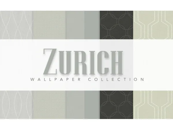 Mix Zurich Wallpaper Collection by SimPlistic - The Sims 4 Custom Content