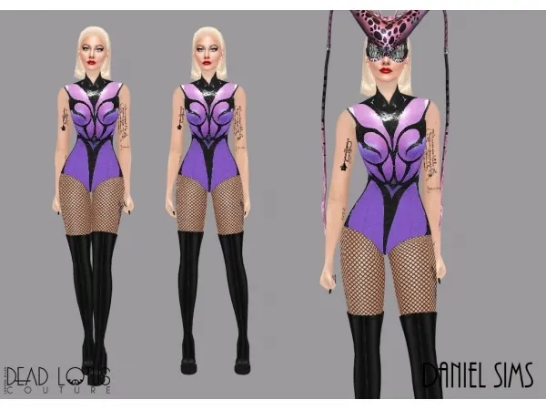 Alpha Lady Gaga in Dead Lotus Couture - The Sims 4 Custom Content