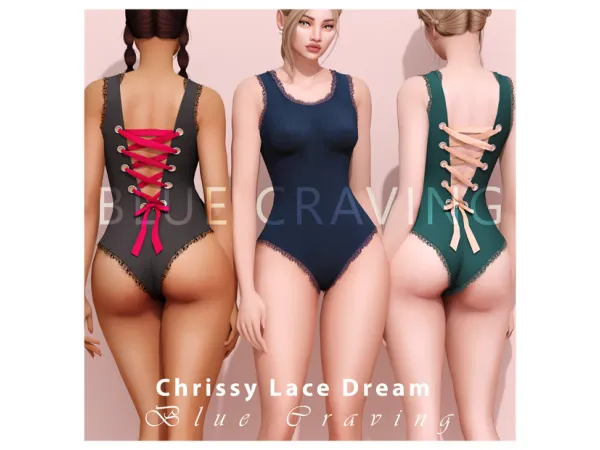 Alpha Blue Craving Chrissy Lace Dream - The Sims 4 Custom Content