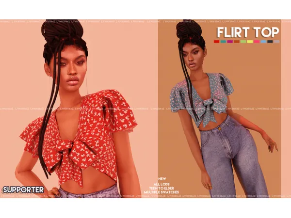 Alpha lynxsimz Flirt Top - The Sims 4 Custom Content