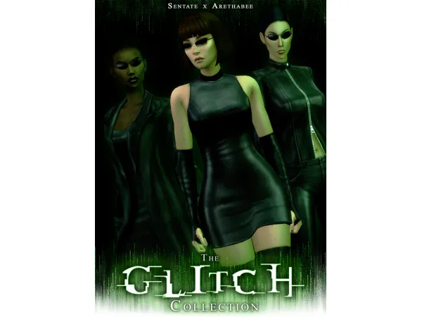 Maxis Match Sentate x Arethabee The Glitch Collection by aretha - The Sims 4 Custom Content