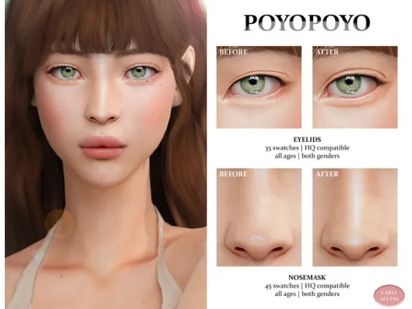 Nosemask & Eyelids Set n2 by [poyopoyo]