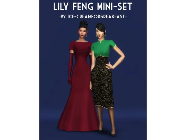 Maxis Match July 2022 Lily Feng Mini Set creamforbreakfast by ice - The Sims 4 Custom Content
