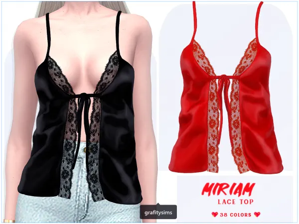 Alpha Miriam Lace Top - The Sims 4 Custom Content