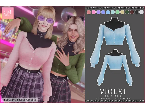 Violet Knit Top