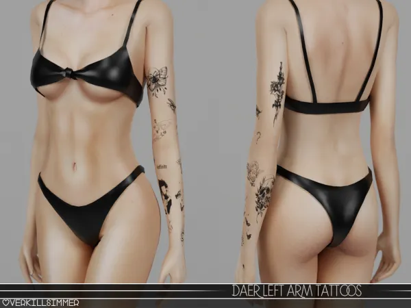 Mix Daer left arm tattoos - The Sims 4 Custom Content