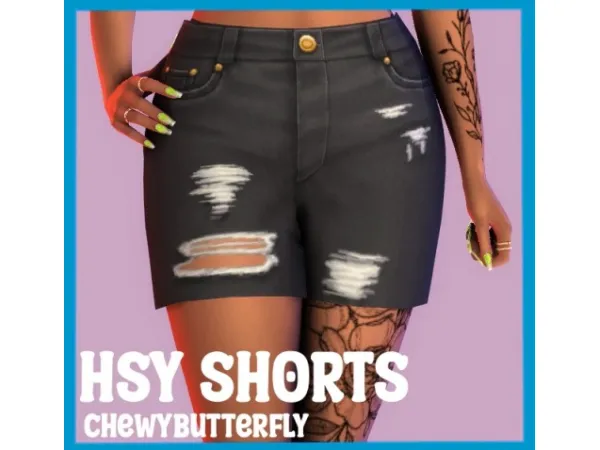 Maxis Match high school years shorts by chewybutterfly - The Sims 4 Custom Content