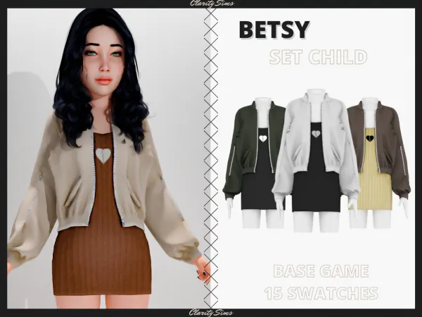 Alpha Betsy Set Child - The Sims 4 Custom Content