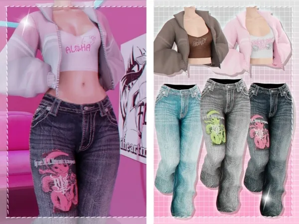 Alpha Y2k style babyetears - The Sims 4 Custom Content