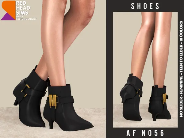 Alpha AF SHOES N056 NO SLIDER - The Sims 4 Custom Content