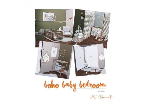 Alpha Boho Baby Bedroom - The Sims 4 Custom Content