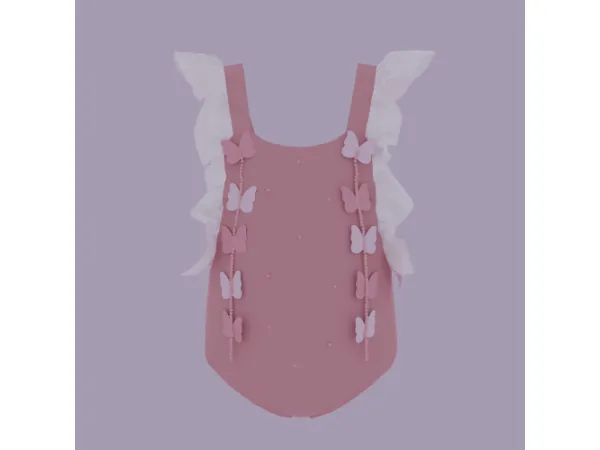 Alpha [Scarlett Bulckowisk] Butterfly Bodysuit - The Sims 4 Custom Content