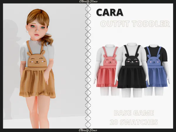 Alpha Cara Outfit Toddler - The Sims 4 Custom Content