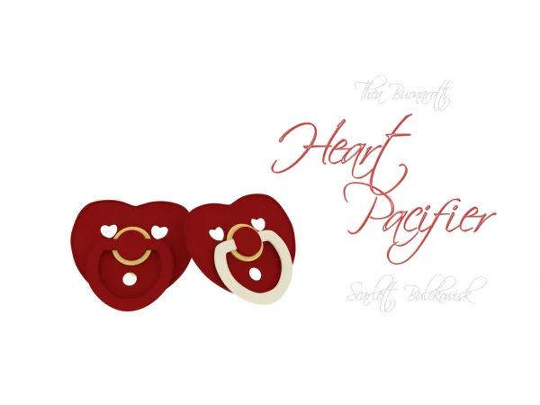 Alpha [Scarlett Bulckowisk] Heart Pacifier - The Sims 4 Custom Content
