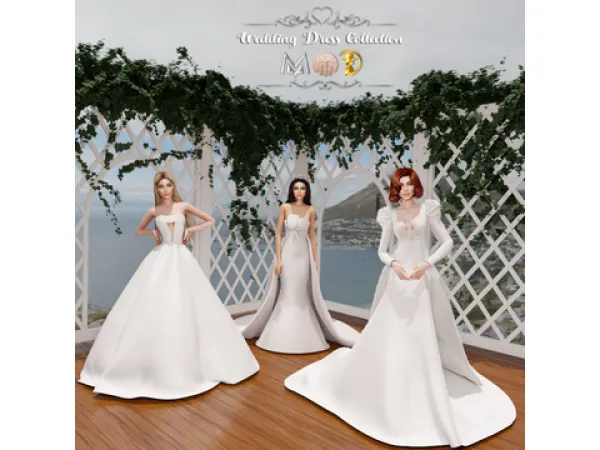 Alpha Wedding Dress Collection by simsfinds - The Sims 4 Custom Content