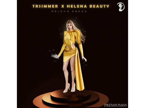 Alpha Helena Dress (x Helena Beauty) by daphsmods - The Sims 4 Custom Content