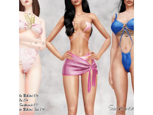 Alpha Swimwear Collection by simsfinds - The Sims 4 Custom Content