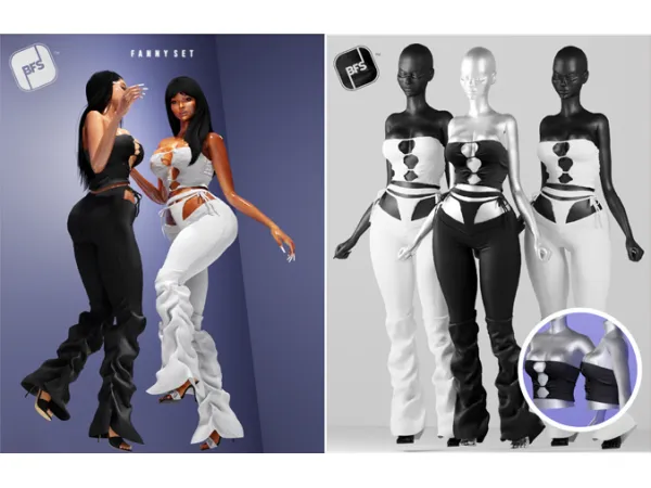 Alpha 24 FANNY SET by diggoverse - The Sims 4 Custom Content
