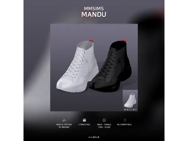 Alpha Mandu Sneakers by MMSIMS - The Sims 4 Custom Content