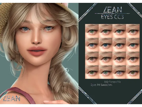 Alpha LEAN EYES CC3 by LEANSIMS - The Sims 4 Custom Content