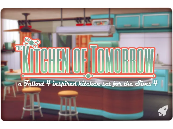 Maxis Match THE KITCHEN OF TOMORROW A Pre Atomic War Kitchen Sims by Surely - The Sims 4 Custom Content