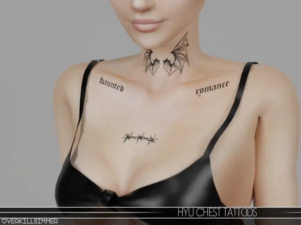 Mix Hyu chest tattoos - The Sims 4 Custom Content