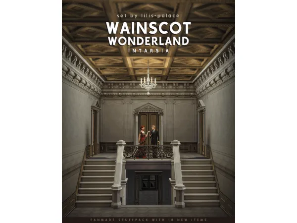 Mix INTARSIA Wainscot Wonderland Set by Lili's Palace - The Sims 4 Custom Content