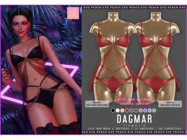 Alpha Dagmar Lingerie - The Sims 4 Custom Content
