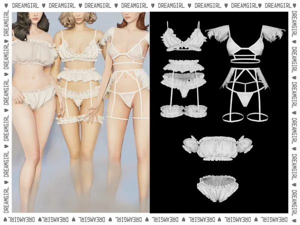 Alpha [ dreamgirl ] lingerie collection pt 2 - The Sims 4 Custom Content