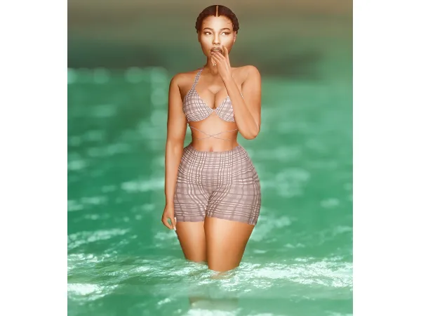 Alpha Baddie Sun Outfit - The Sims 4 Custom Content