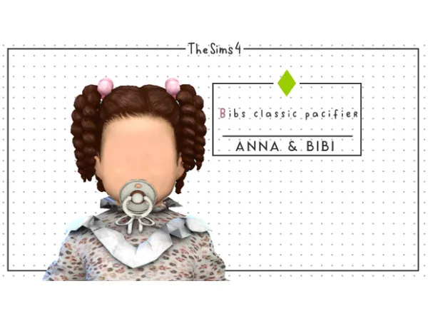Alpha Bibs Classic Pacifier by Anna Bibi - The Sims 4 Custom Content