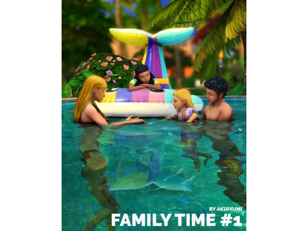 Mix Family time 1 (free) by Akuiyumi - The Sims 4 Custom Content