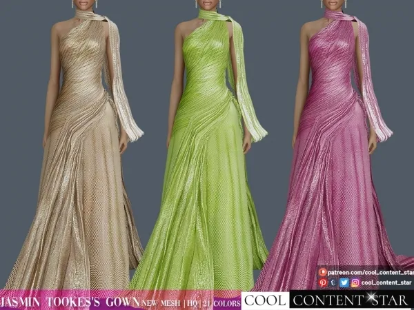 Alpha Jasmine Tookes'S Gown cool_content_star - The Sims 4 Custom Content