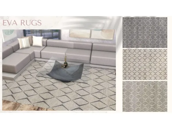 Mix Eva Rugs 3 Swatches - The Sims 4 Custom Content