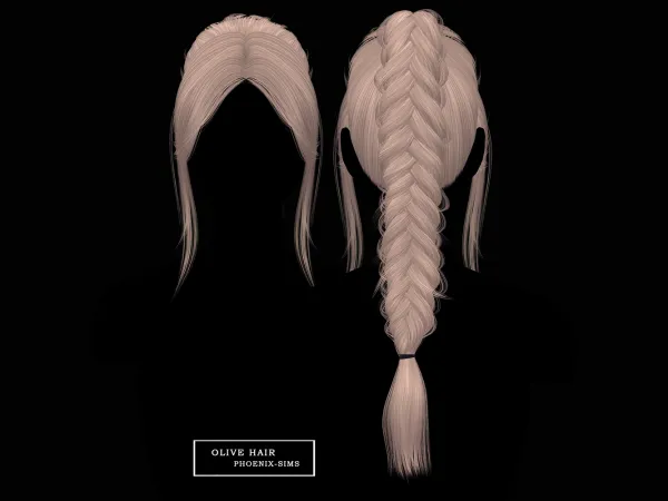 Alpha Olive Hair - The Sims 4 Custom Content