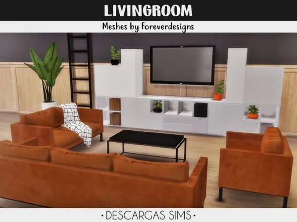 Alpha FD Livingroom - The Sims 4 Custom Content