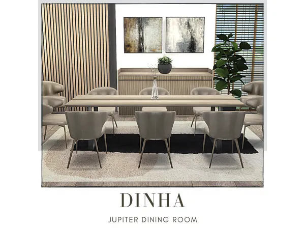 Alpha Jupiter Dining Set - The Sims 4 Custom Content