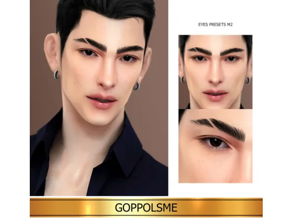 Alpha GOLD EYES PRESETS M2 by GPME - The Sims 4 Custom Content